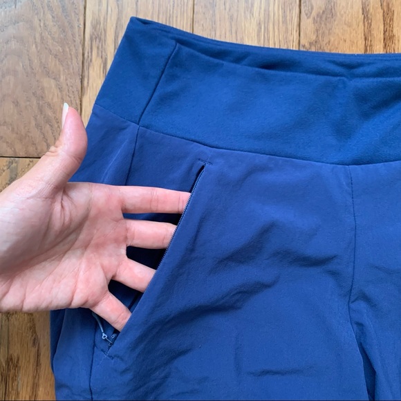Athleta Blue Lined Soho Joggers, Size 2P - Picture 4 of 11